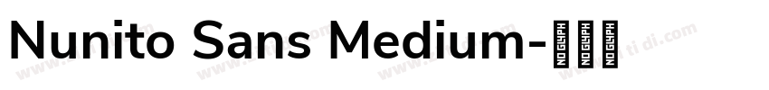 Nunito Sans Medium字体转换